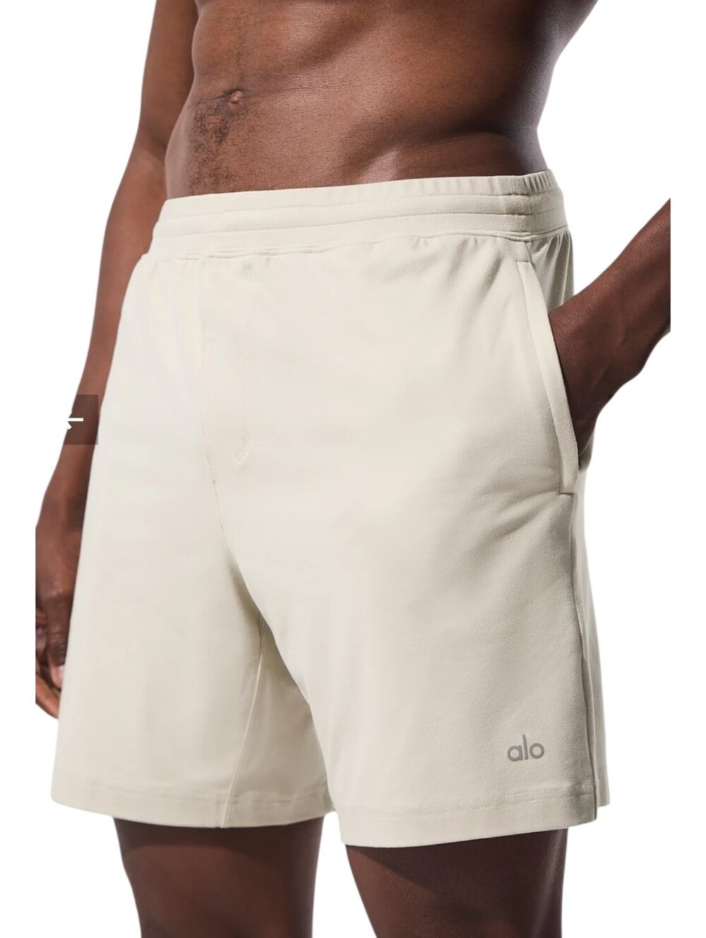 ALO Yoga Men’s Athletic Shorts in Cream
